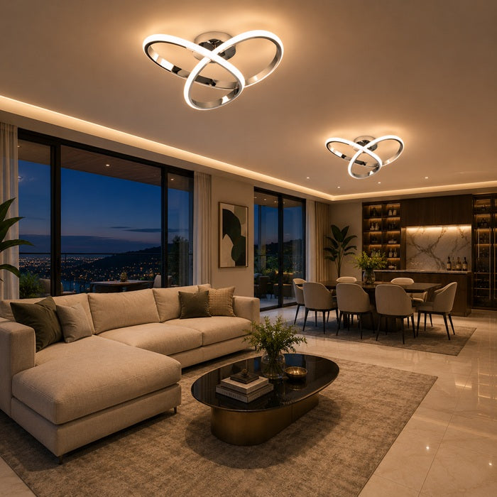 Lustre LED Moderno Platinum Luxo