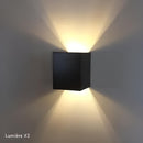 Duas Arandelas de Parede Interior/Exterior Com Lâmpadas de Led Lumière X2