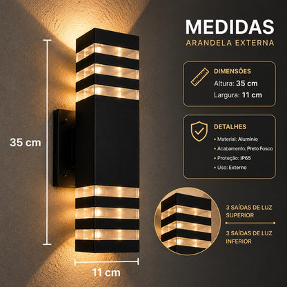 Arandela Artelux LED 35cm Design Ultramoderno