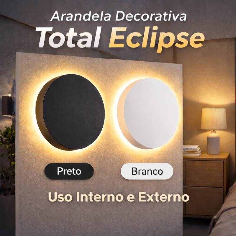 Arandela Decorativa Luxo Parede Externa/interna Total Eclipse