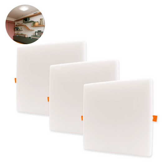 Pacote Com 3 Luminárias Led Borda Infinita 2 em 1 Embutir/Sobrepor Infinity Led