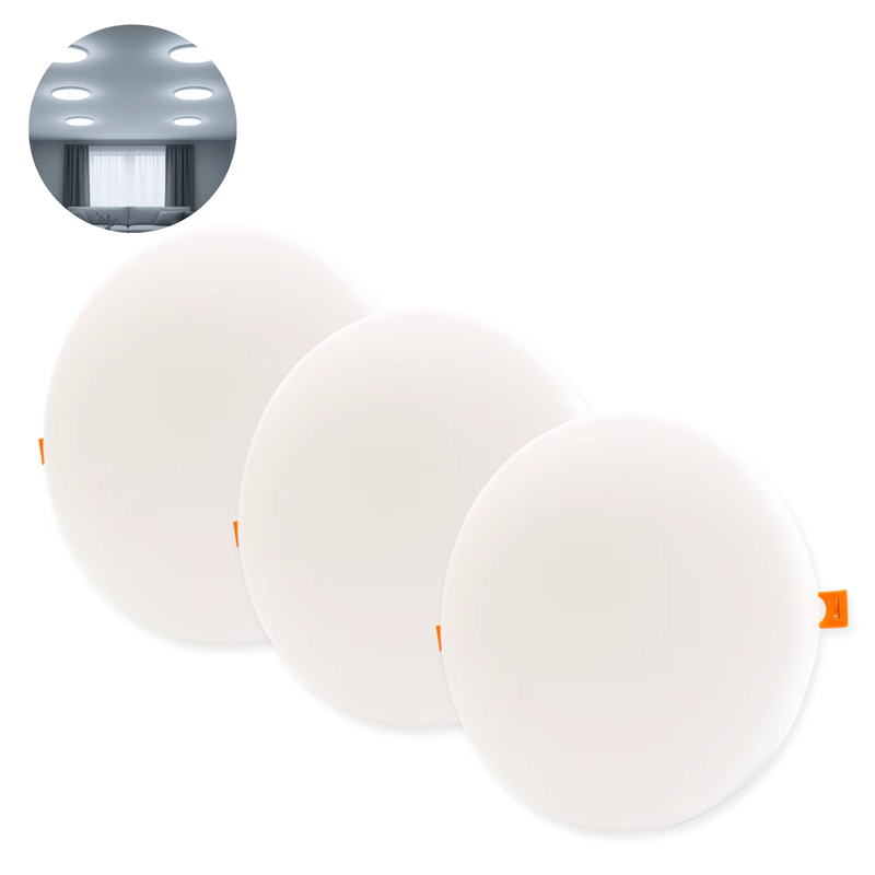 Pacote Com 3 Luminárias Led Borda Infinita 2 em 1 Embutir/Sobrepor Infinity Led