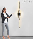 Luminária Decorativa Barra Dupla Com Arandela Sinuous Luxo