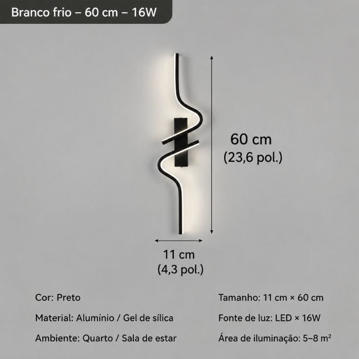 Luminária de Parede LED Decorativa Dynastie