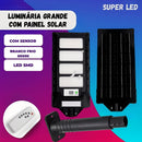 Luminária Grande Com Painel Solar Super Led