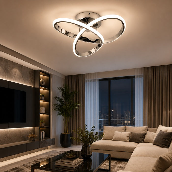 Lustre LED Moderno Platinum Luxo