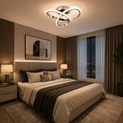Lustre LED Moderno Platinum Luxo