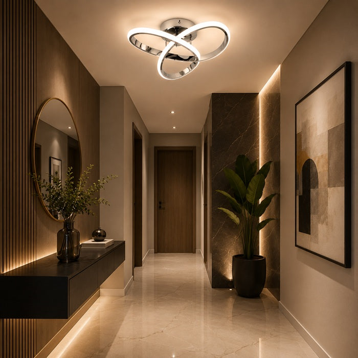 Lustre LED Moderno Platinum Luxo