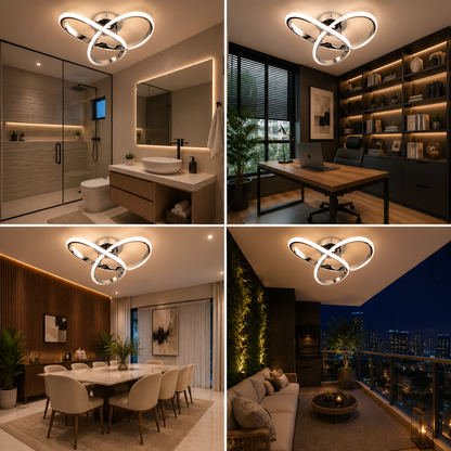 Lustre LED Moderno Platinum Luxo