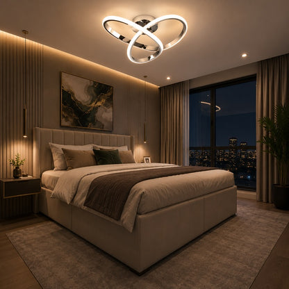 Lustre LED Moderno Platinum Luxo