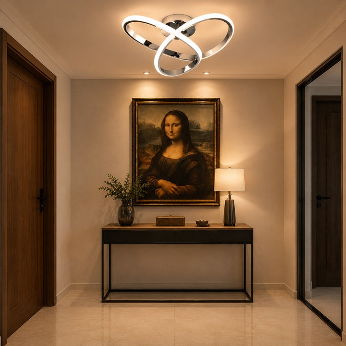 Lustre LED Moderno Platinum Luxo