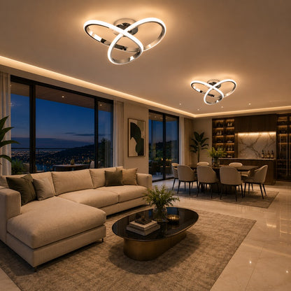 Lustre LED Moderno Platinum Luxo
