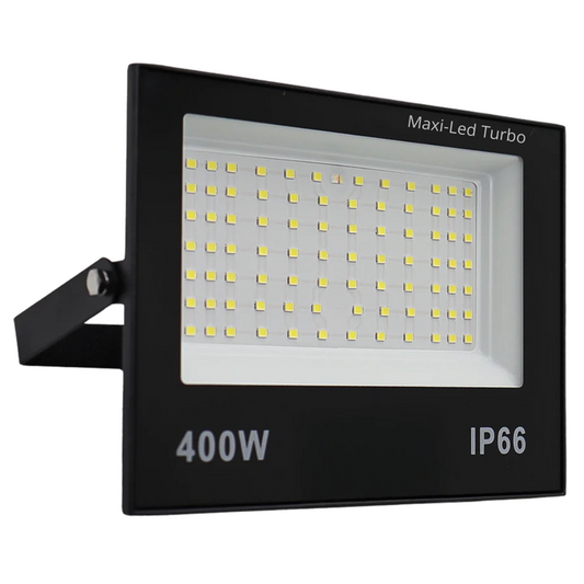 Refletor Holofote Bivolt à Prova D'água 400 Watts Reais Maxi-Led Turbo