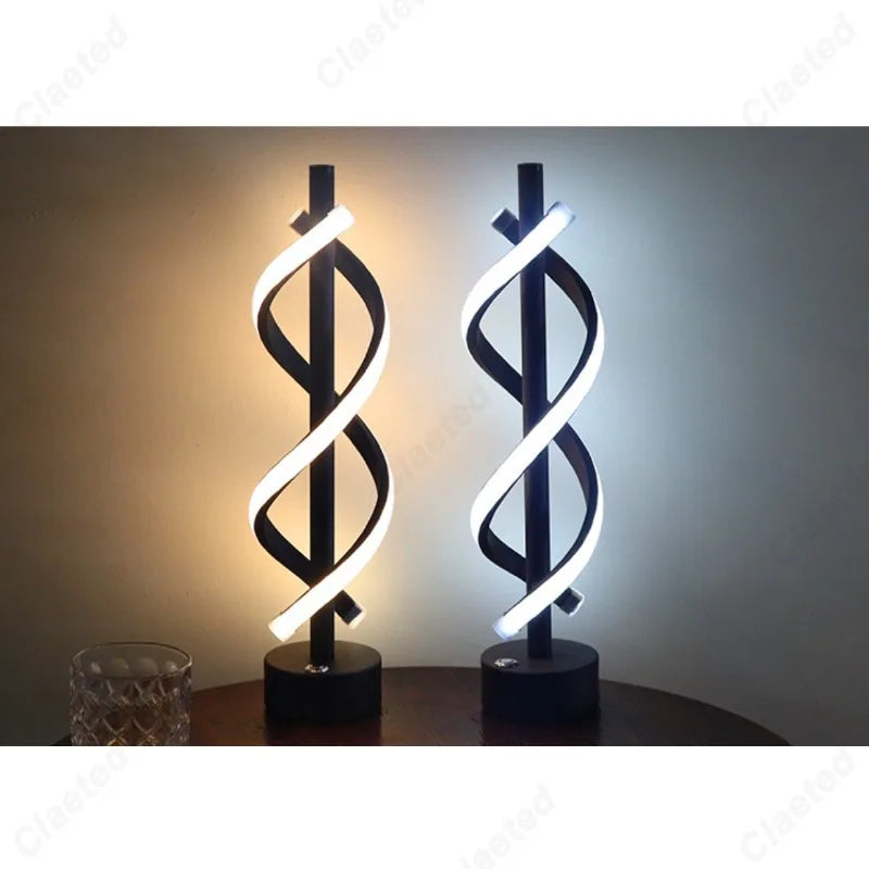 Luz Decorativa de Mesa Double Espiralle