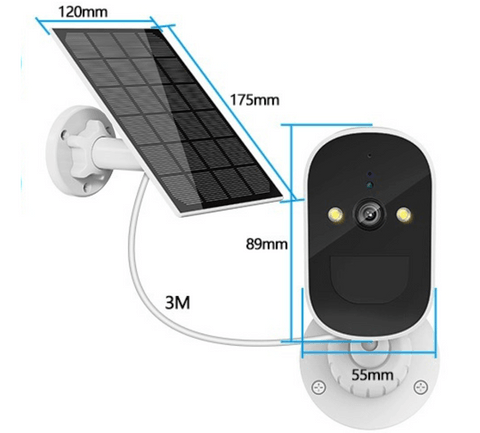 Câmera de Segurança Autossustentável Com Painel Fotovoltaico Solar Cam HD - Mixplace